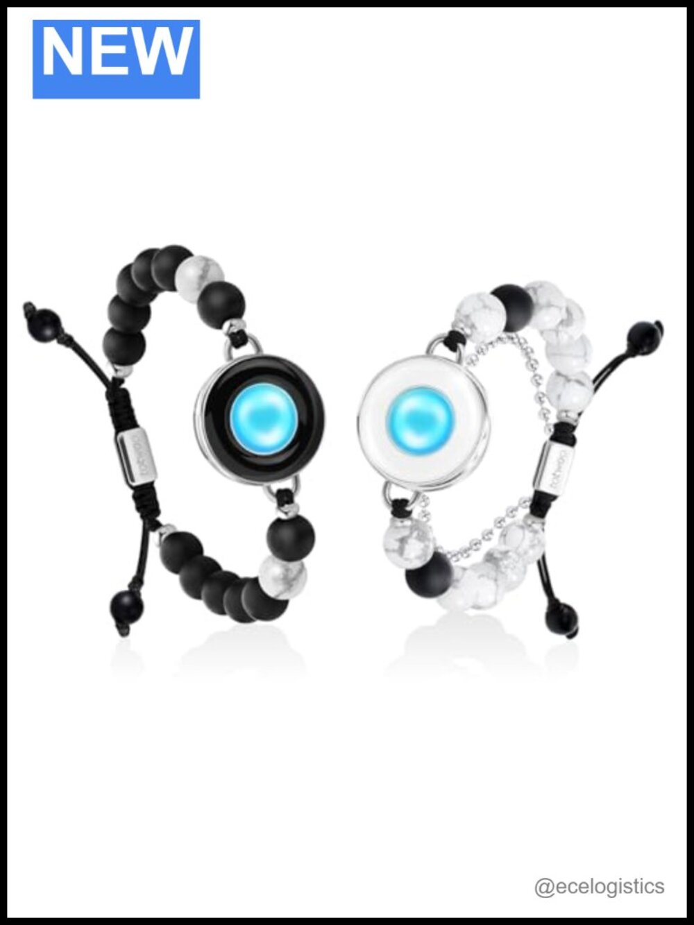 Long Distance Touch Bracelets for Couples Smart Jewelry Beaded Pair
